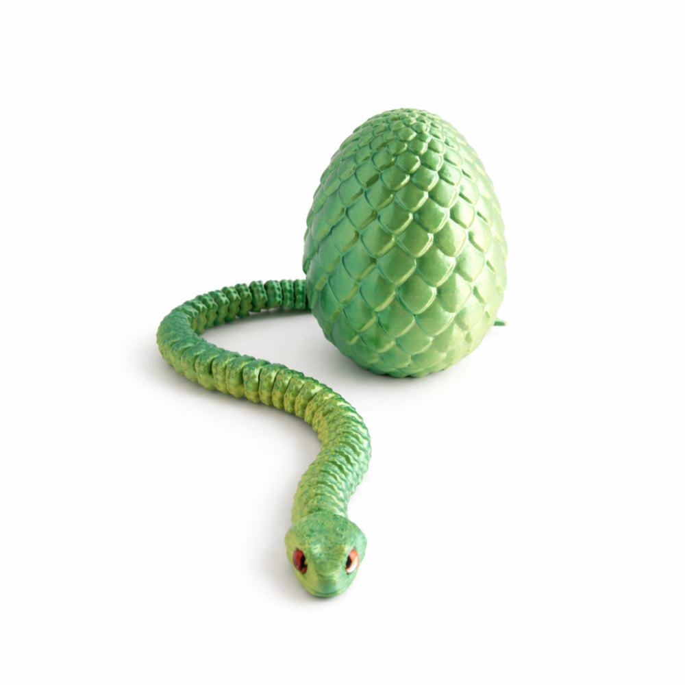Kids 3D Print - SNAKE EGG GREEN